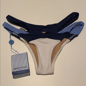 Les Canebiers Palmier Bikini Bottom Colorblock St Tropez 36- US 4 NWT